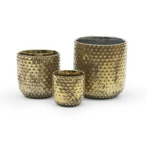 Antique Gold Ceramic Pot