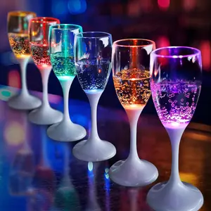 LED Light Up Champagne Flutes, Colorful Glowing Champagne Glasses, Party Supplies for Birthday Wedding Festival, Drinkware