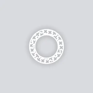 X Marks Circle Rim Clay Stencil