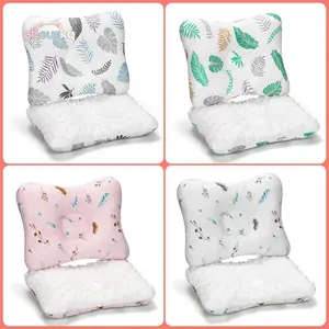Baby Head Shaping Pillow Soft Double Sided Anti Flat Head Pillow Sleeping Support Pillow for Infant Flat Head Prevention