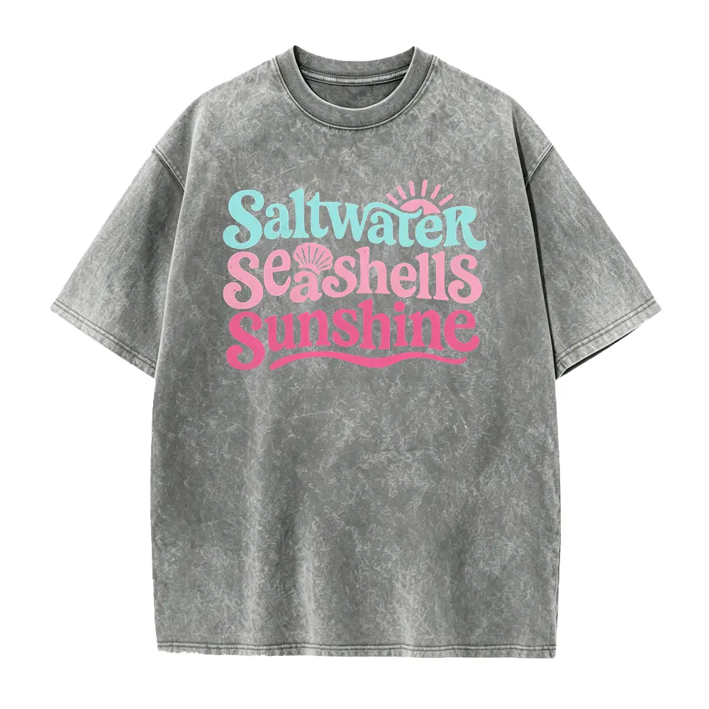 Saltwater Seashells Sunshine Shirt, Summer Trip Shirt,Vacation Shirt, Beach Shirt, Summer Girls Trip Shirt,Women Beach Shirt
