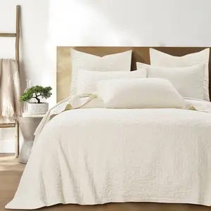 King Marta Quilt Set Cream - Homthreads