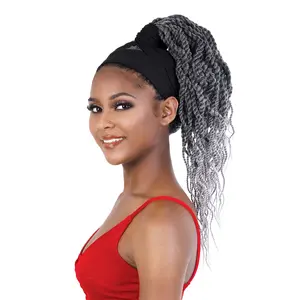 Motown Tress Seduction Quick Wrap with Headband Wig WRAP.SN24W Senegal Twist Wavy 24"