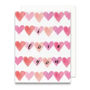 I Love You Watercolor Card