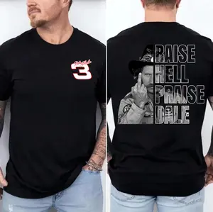 Raise Hell Praise Dale Shirt, Vintage Dale Earnhardt Tee, NASCAR Racing Graphic Tshirt, Number 3 The Intimidator Fan Gift, Retro American Racing Shirt, Unisex Heavy Cotton Tee