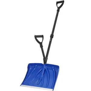 Snow Shovel with D-Ring Handle, 18 Inch Blade, Lightweight Steel Handle, 4.5LBS Ergonomic Design for Walkway, Patio, Portable Shovels for Yard Garden