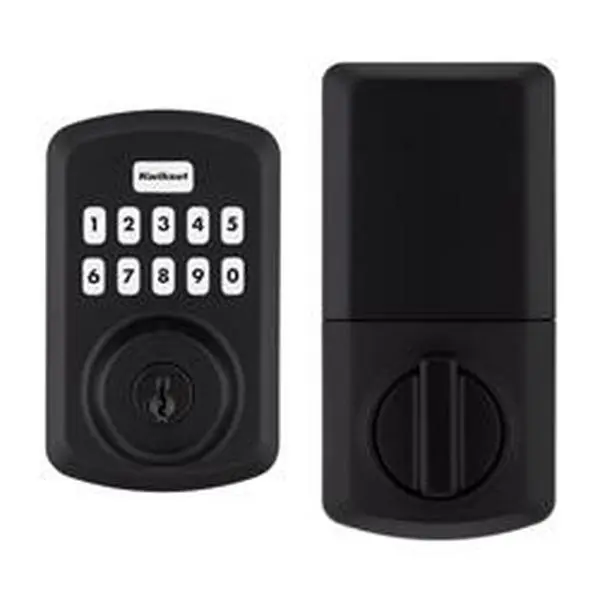 Kwikset 5043688 Single Cylinder Metal Body Wifi Deadbolt - Home Security, Matte Black, Includes 2 Keys