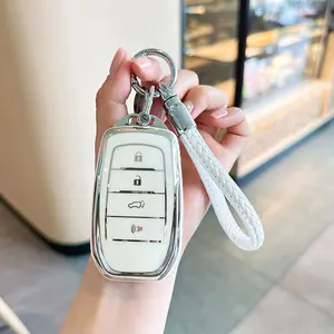 ACEBOY for Toyota Key Fob Cover with Key chain Compatible with 2025-2026 Camry 4Runner,2019-2026 Land Cruiser,Mirai,2021-2026 Venza Hilux Grand Highlander Tundra BZ4X,Corolla,Prius
