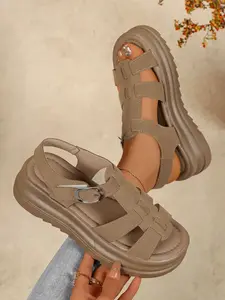 Women's new fashion thick-soled comfortable casual Open Toe Sandals, trendy everyday footwear, equipped with arch support, comfortable and breathable without rubbing, suitable for walking and casual outings, an ideal choice as a gift.