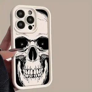 Skull Pattern Phone Case, Total Protective Shockproof Phone Cover, Phone Accessories Compatible with iPhone 16 15 14 13 12 11 Pro Max X XS XR