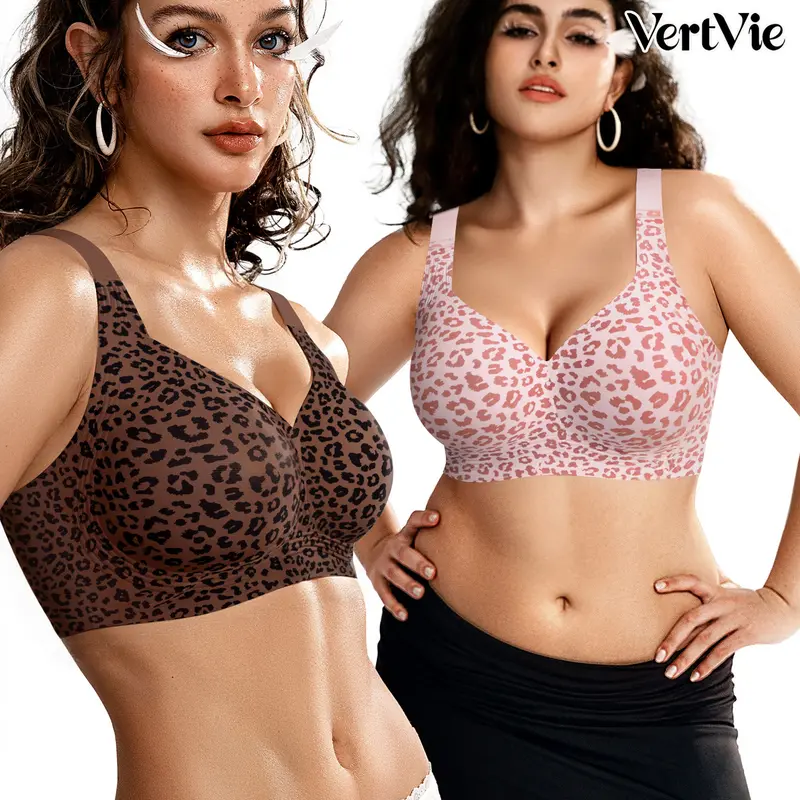 Vertvie|ELEANOR Wireless Full Coverage Bra, Jelly Bras, Classic T-Shirt Bra for All Day Comfort, Plus Size S-5XL Adjustable Breathable Womenswear
