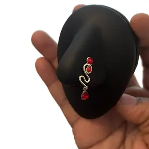 STRAWBERRY RED Nose Cuff Non-Piercing Nose Jewelry in Gold & Silver Tarnish-Resistant Copper Wire Nose Bridge Accessory for Stylish Wear