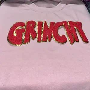 Grinchy Chenille crew neck Comfort Unisex Cotton