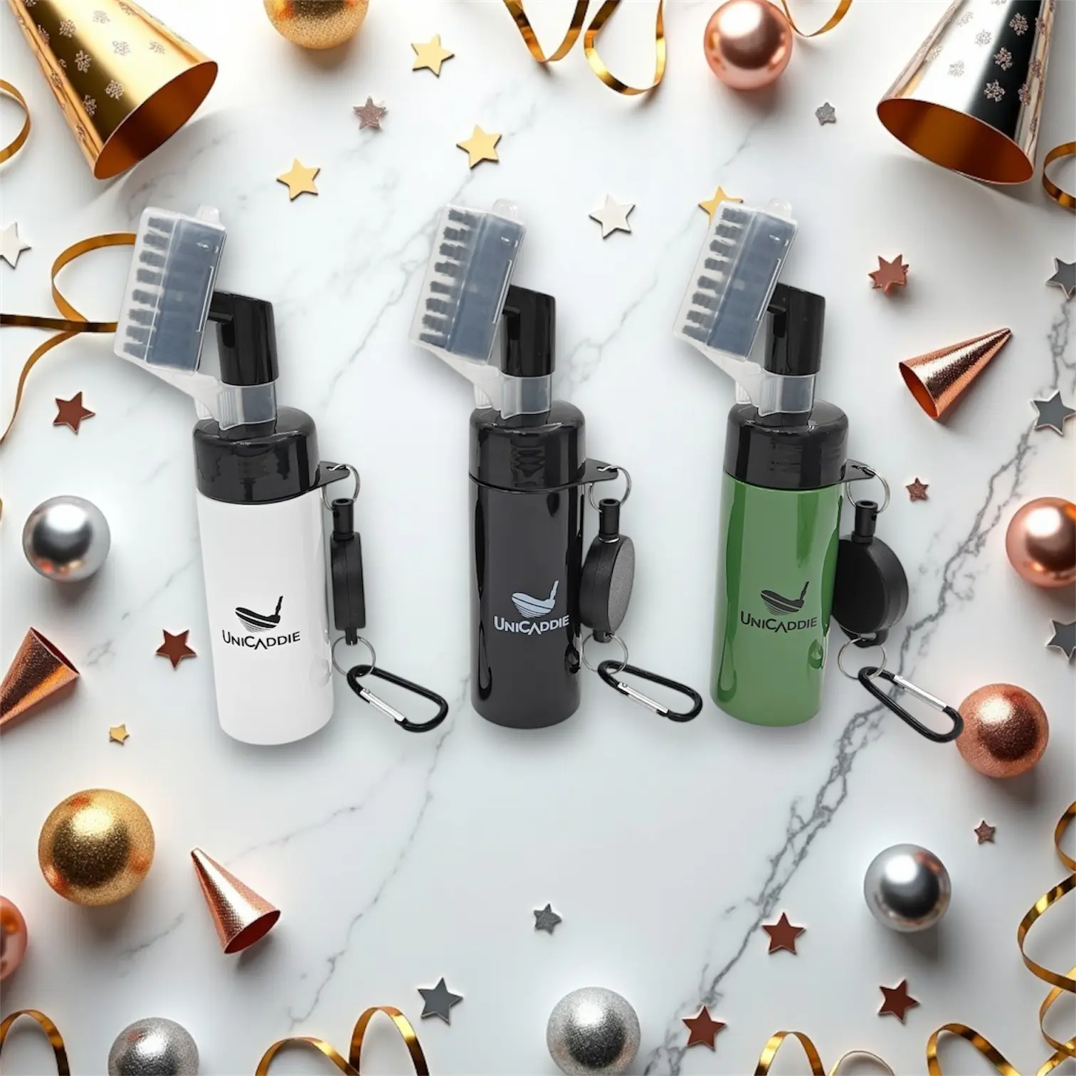 UniCaddie Press Type Golf Club Cleaning Brush – Leak-Proof 4oz Water Bottle & Clip for On-the-Go Clean! 🏌️‍♂️💧✨ accessory gift Enthusiast ball sport