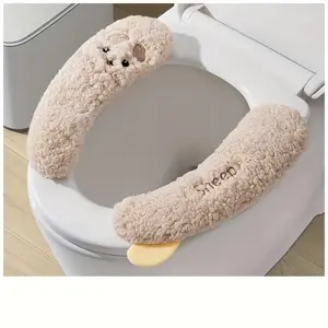 Plush-lined and Thickened Toilet Seat Cover, Universal for All Seasons, Toilet Seat Cushion, Toilet Seat Pad, Toilet Seat Cover, Toilet Seat Slipcover