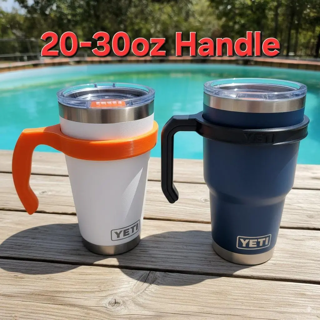 Customizable Yeti Cup Handle for 20oz & 20-30oz Tumbler Handles for Yeti