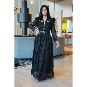 Citlali maxi dress black sequense