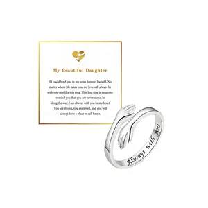 Hug Ring For My Daughter - A Symbol of Love and Protection Embrace Ring