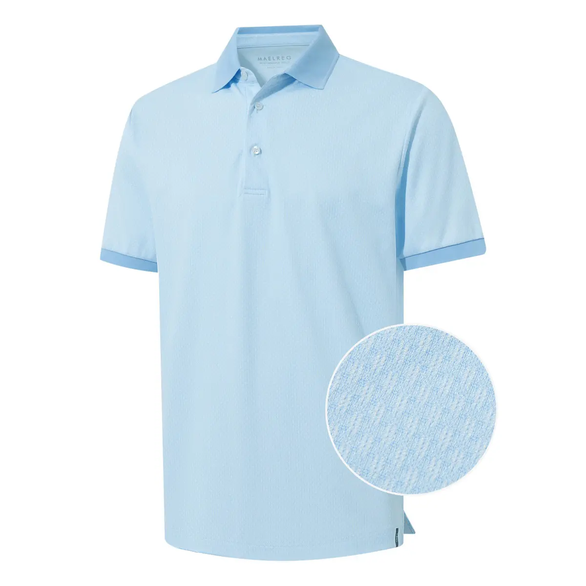 MAELREG Mens Golf Polo Shirts Jacquard Performance Moisture Wicking Dry Fit Ribbed Collar Short Sleeve Golf Shirts for Men