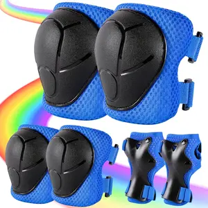 Pads for  3-14    and Elbow Pads with Wrist Guards 3 in 1 for Bicycle Scooter Roller Skates Skateboarding (Yellowpinkblue, Small)