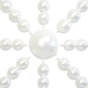 PartyWoo Pearl White Linking Balloons 100pcs 12 Inch White Link Balloon for Anniversary Retirement Wedding Graduation Baby Shower Birthday Gender Reveal Engagement Party Decorations White-W14