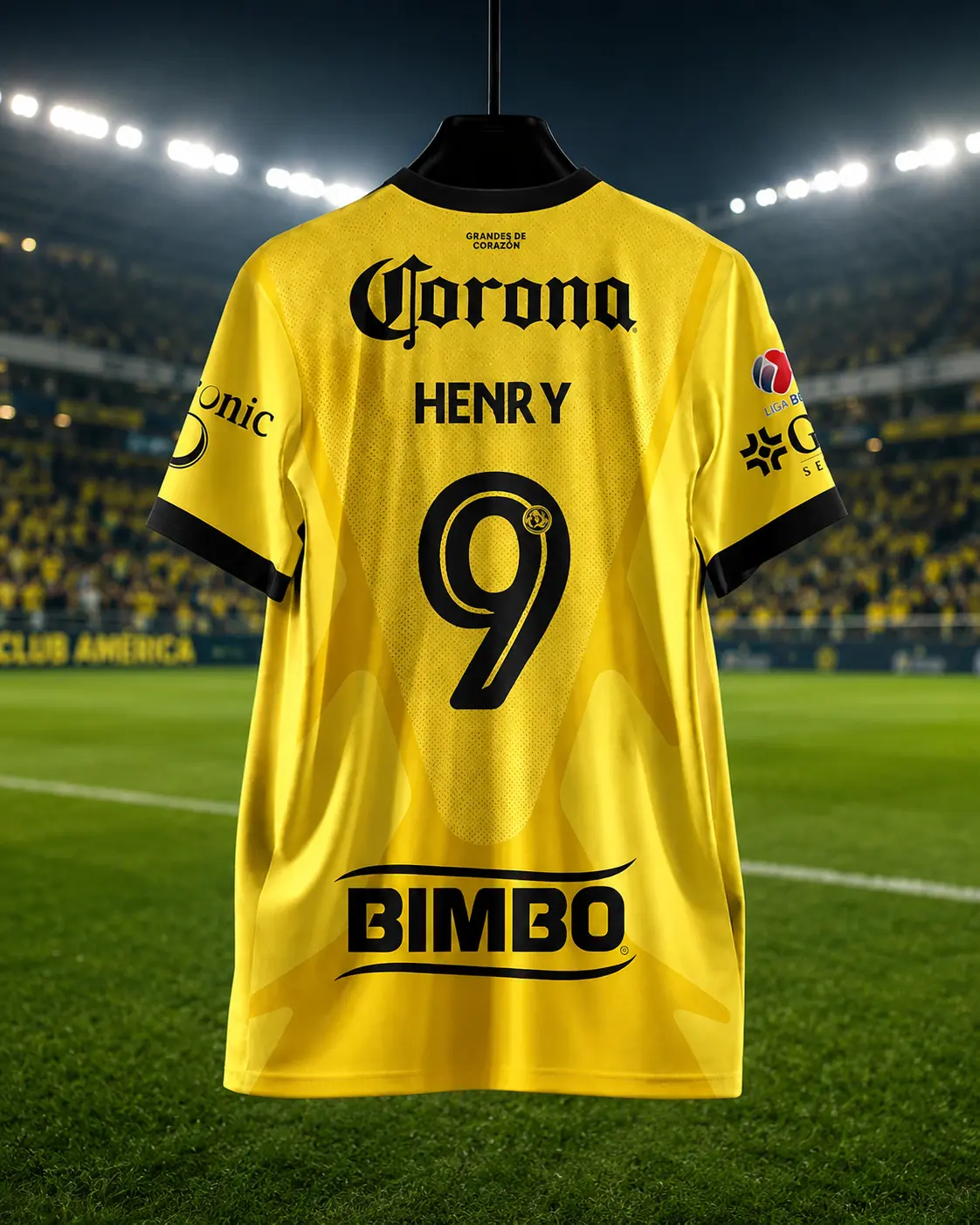 Henry #9 Club America 26-27 Home Jersey, Men's Football Shirt