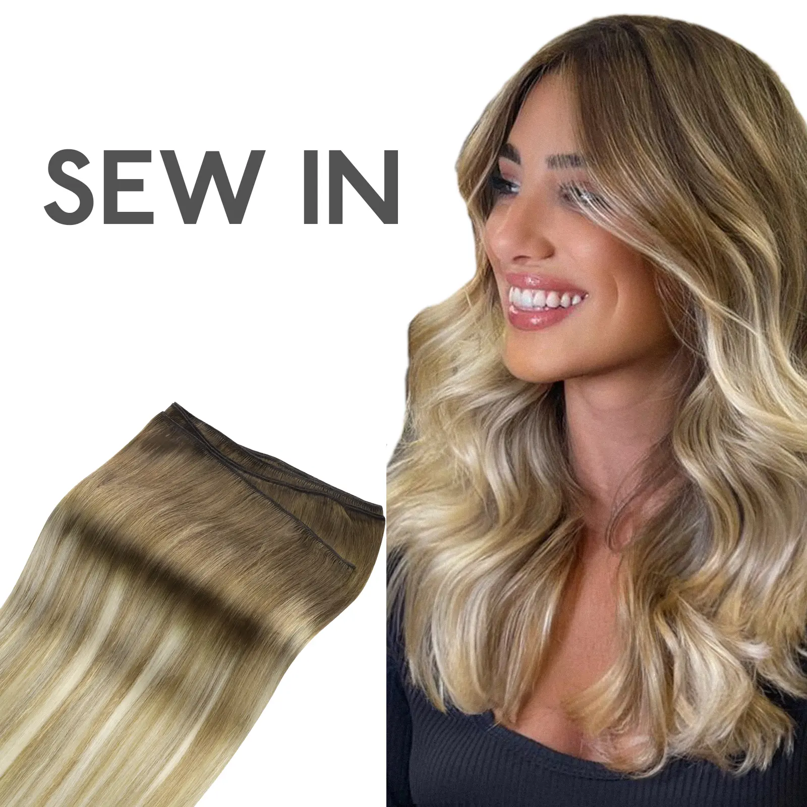 #3/8/613 Walnut Brown to Ash Brown Bleach Blonde