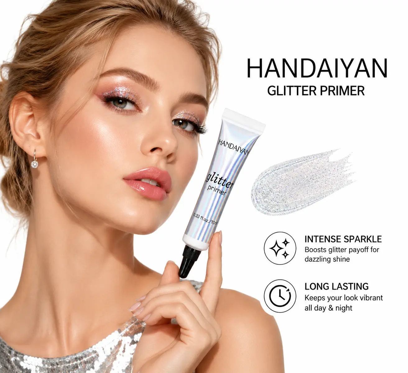 Universal Multi-Use Makeup Primer Cream - Apply Before Makeup, Brightens Skin, For Eye Lips Face, Boosts Glitter Finish Eyeshadow Staying Power, Long-Lasting Base
