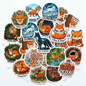 Fox Stickers Pack 18pcs for Decorative Use Perfect for Crafting and Home Decor Enhance Your Projects with Adorable Fox Designs