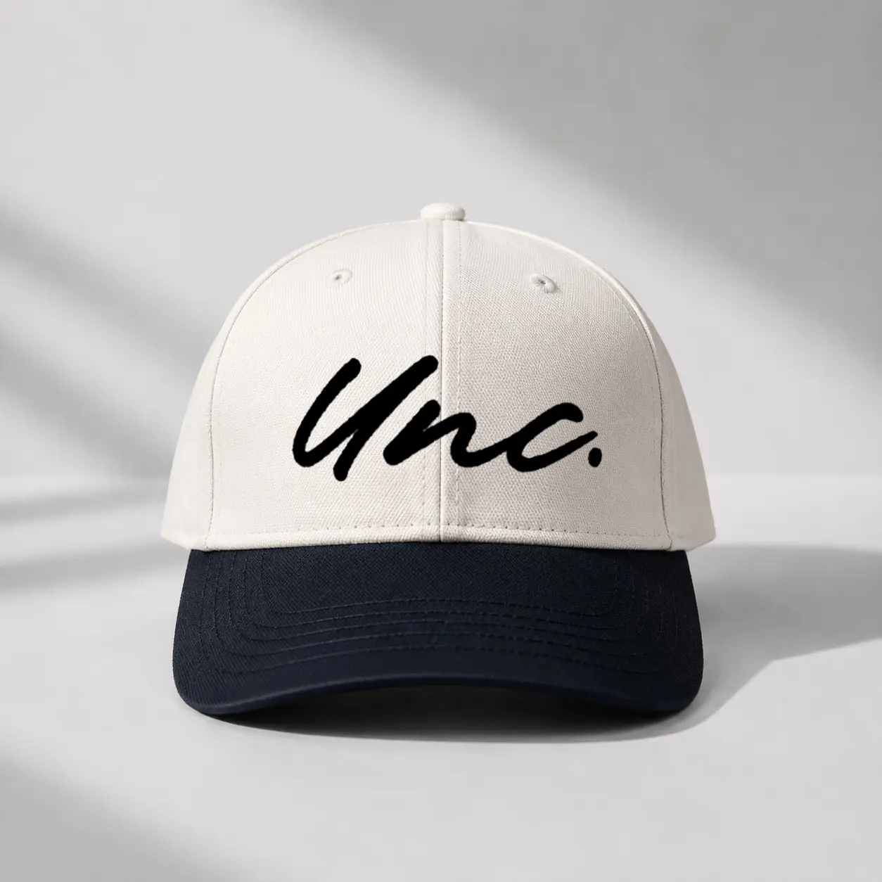 UNC Script Embroidered Curved Brim Baseball Cap, Adjustable Unisex Dad Hat, Minimalist Streetwear Cotton Cap, Casual Everyday Outdoor Hat