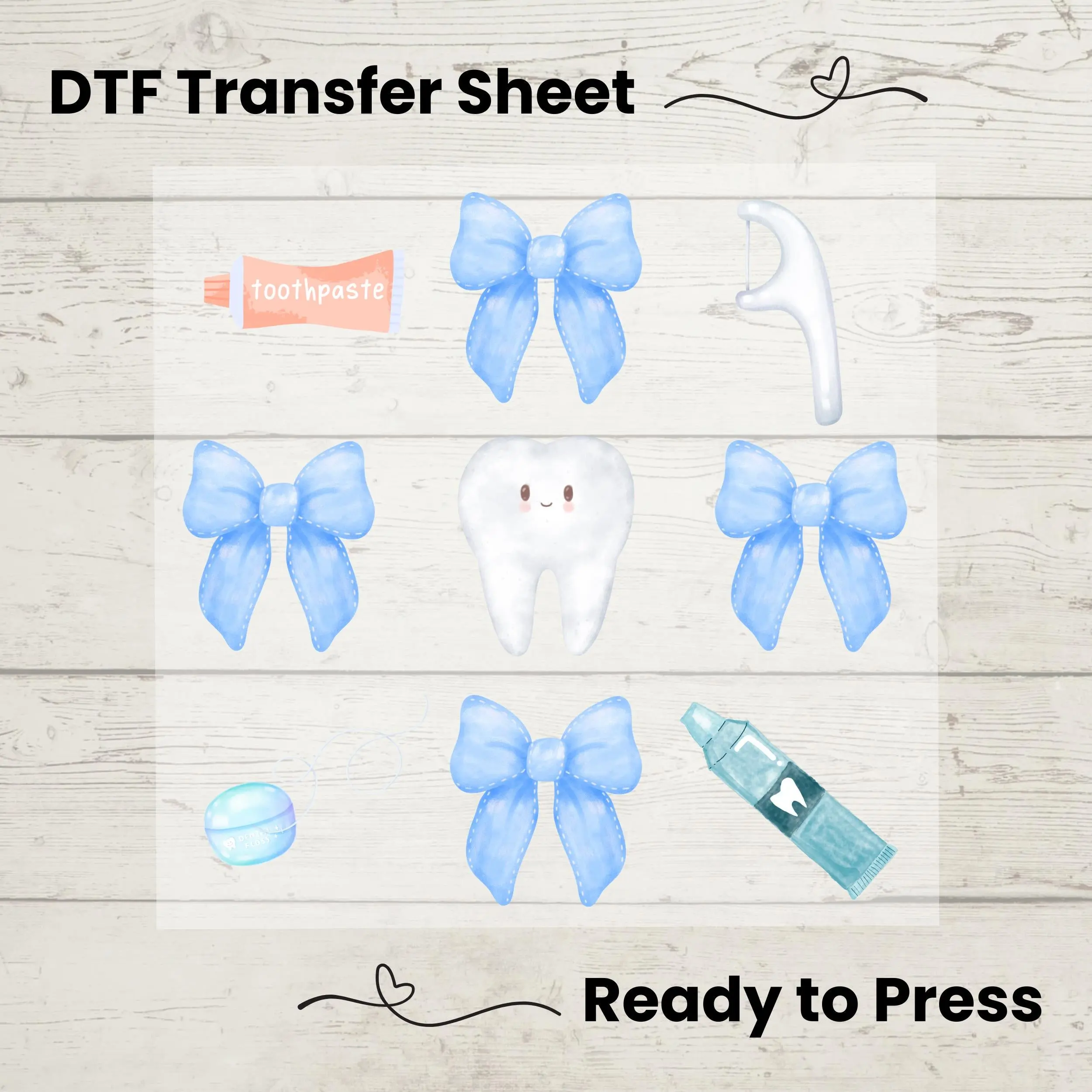 Coquette Dentist DTF, Dtf Transfer Sheet, Ready to Press, Custom Dtf,  Heat Transfer, Shirt Transfer, Dentist Gift, Coquette Aesthetic Shirt