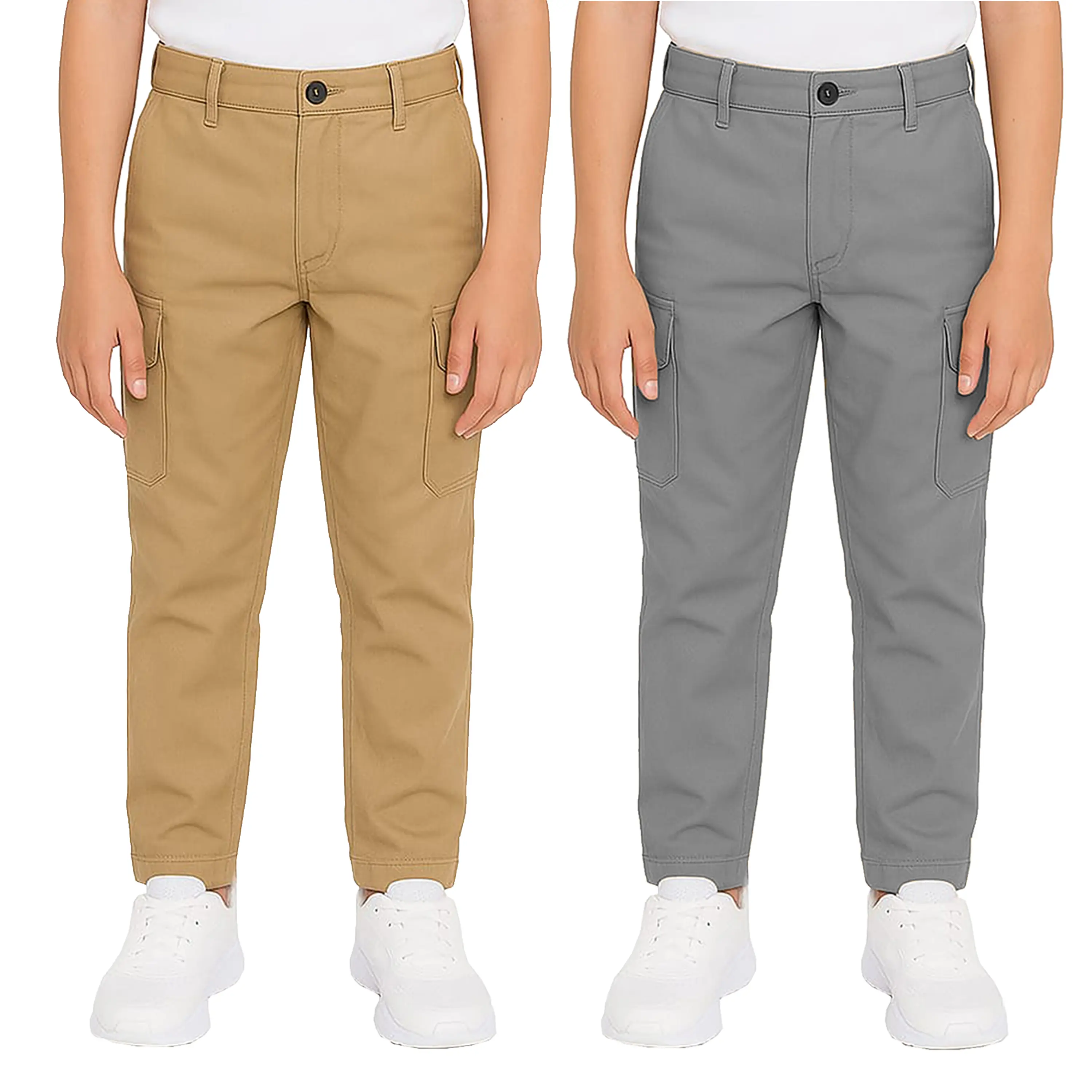 (2 Pack) Khaki - Grey