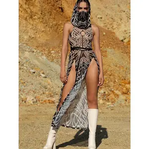 LADYINGBAY Bone Relics Hooded Dress Various Activities, Festivals, Performance Costumes, Party Dresses, Sexy Nightclub Dance Costumes Halloween Costumes And Christmas Performance Outfits Christmas Clothing, Christmas Gifts