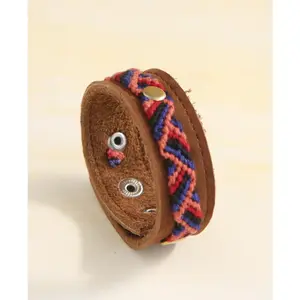 Guatemalan Woven Leather Snap Bracelet