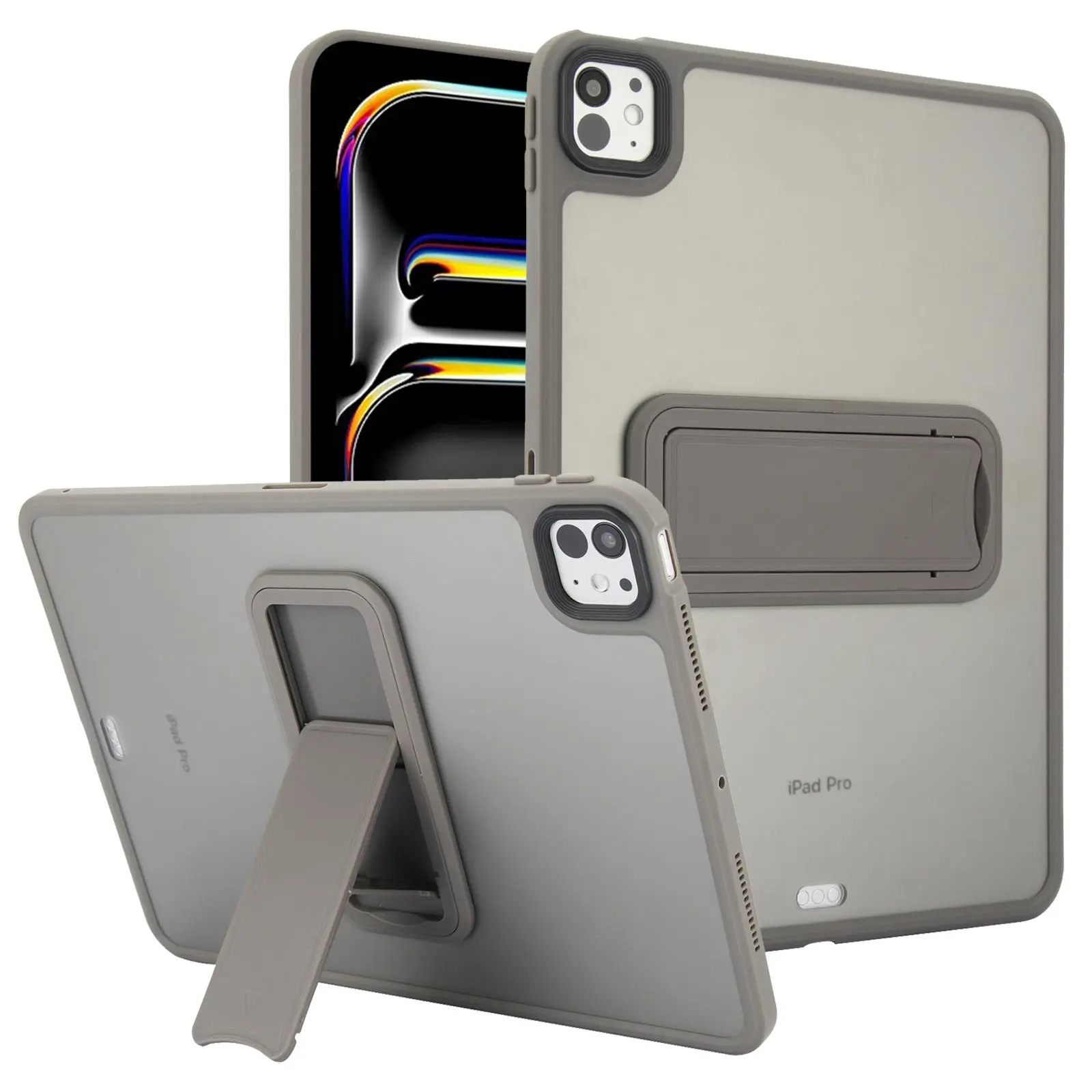 Matte Clear iPad Pro 11 Tablet Case with Stand | Fits 2018-2024 10.9/11 Inch Models | Shockproof Cover iPad Covers Tablet Accessories