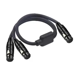 3 Pin XLR Socket   2 Socket compatible Audio Splitter Audio Cable