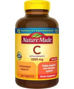 Nature Made Extra Strength Vitamin C 1000 mg, Dietary Supplement for Immune Support, 300 Tablets, 300 Day Supply
