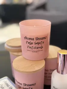 Aroma Dreamz 8oz Handcrafted Scented Candles Natural Soy Wax for Relaxation and Aromatherapy Pink Sugar Crystals
