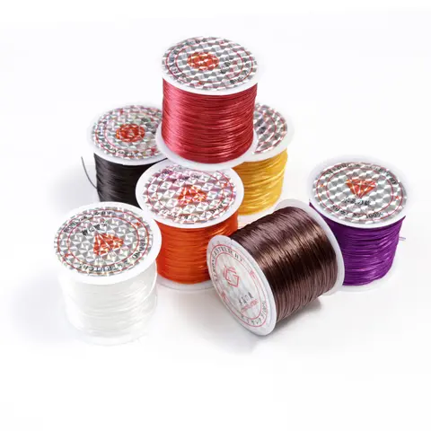 Vlasy Elastic Beading Cord - 50m per Roll - Stretchy Thread for DIY Bracelets and Jewelry Making - Single and Multi-Roll Options