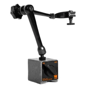 WEN 10714 Industrial Strength Three Segment Magnetic Base for Dial Indicators with Quick Release