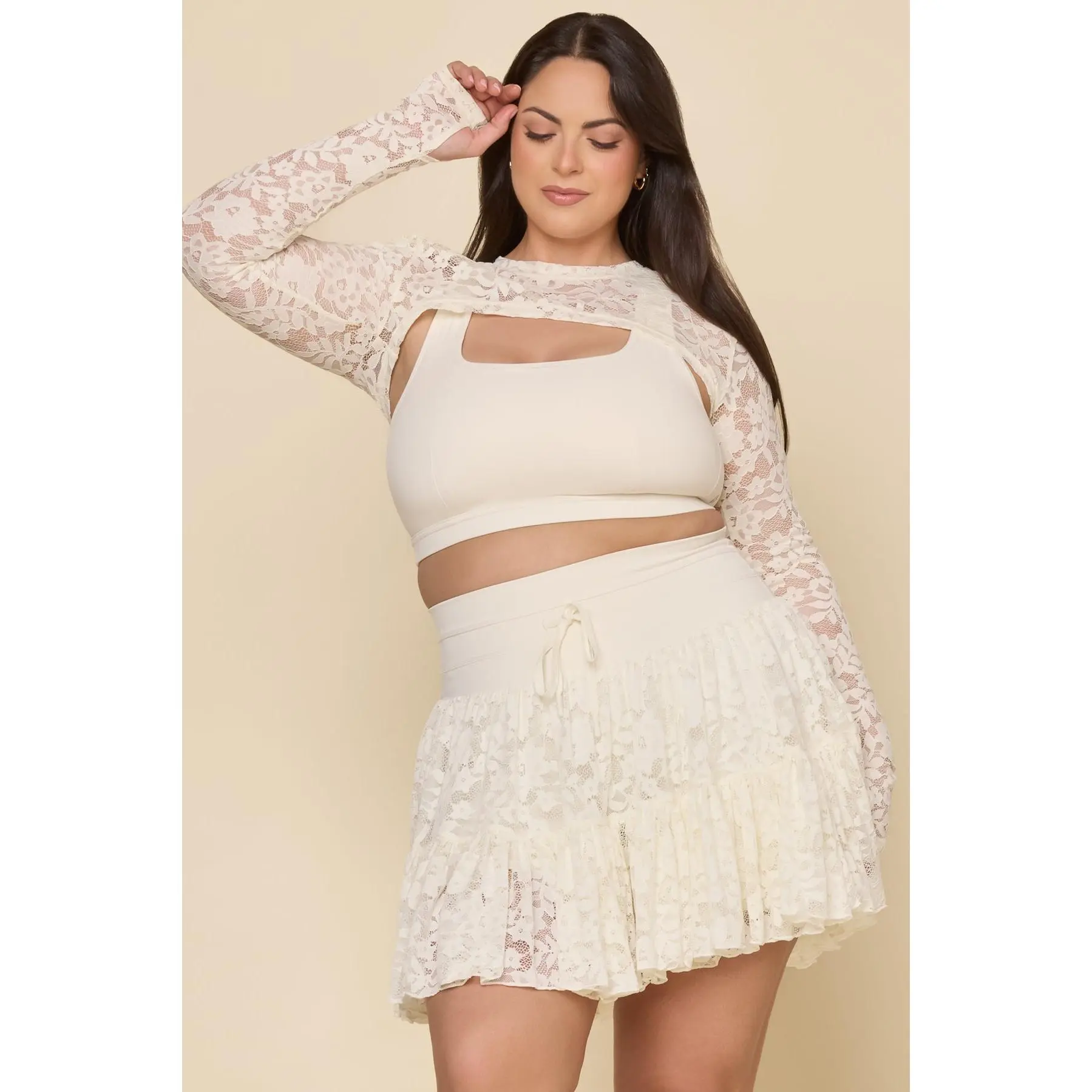 Lace Relevé Shrug - Ivory