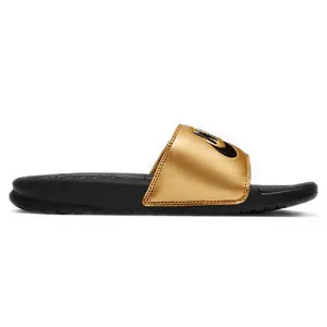 Women's Nike Benassi JDI Black/Black-Metallic Gold (343881 014)