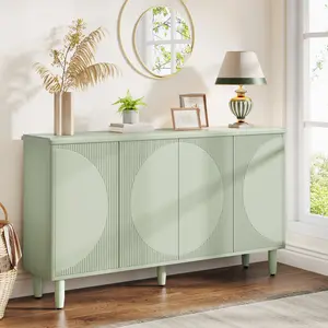 LITTLE TREE Buffet Cabinet Sideboard with Storage, Large Storage Cabinet Sideboard Buffet Table with Doors for Living Room Kitchen Dining Room