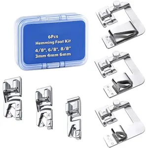 Hemming Foot Kit 6 count Includes Wide Rolled Hem Foot Set and Narrow Foot Hemmer Set for ,  Janome Low Shank Sewing Machines Use