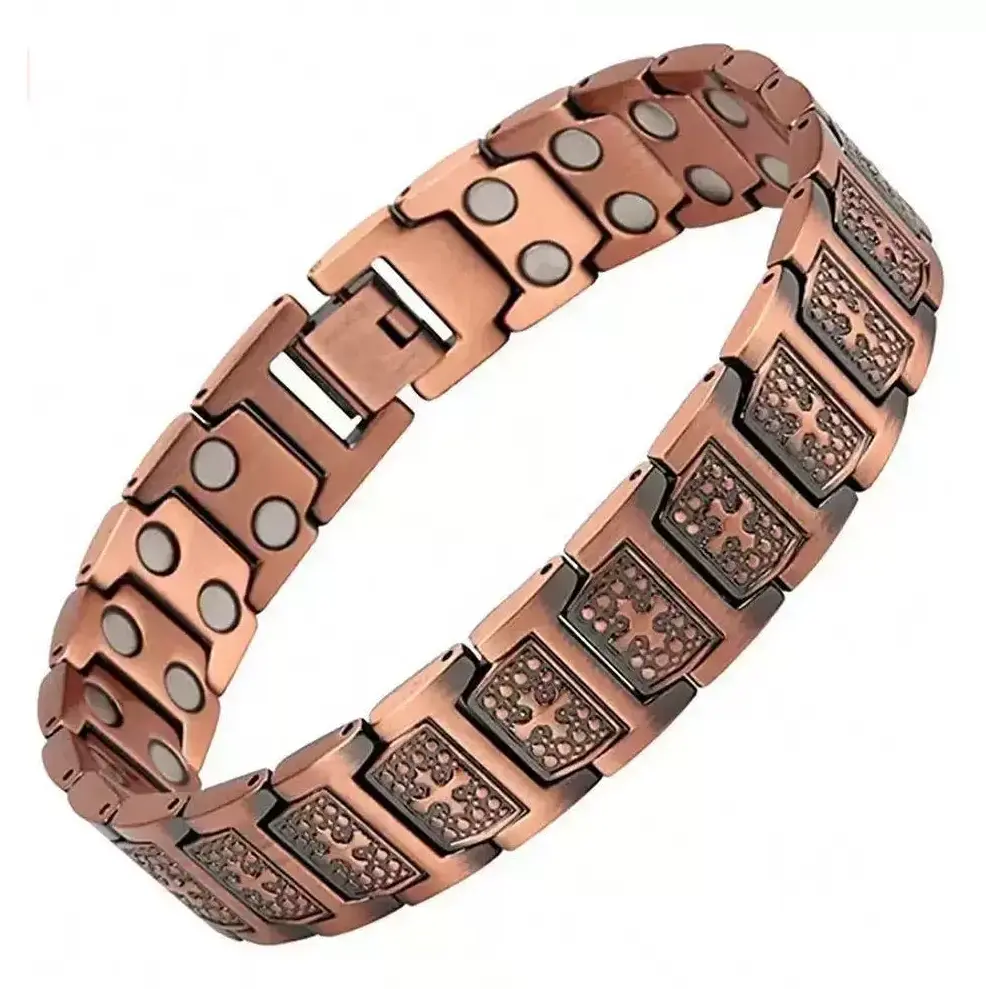 ARKENIA  Pure Copper Bracelet for Men, Magnetic Cross Bracelets for Men with 3500 Gauss Magnets, Mens Pure Copper Bracelet