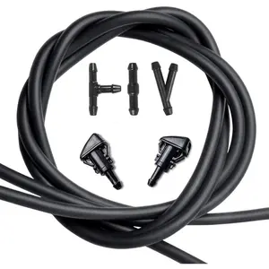 Windshield Washer Nozzles Kit, Replacement For Chrysler,Dodge,Jeep,Ram-Washer Jet and Fluid Hose with Connector