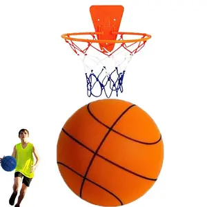 Silent Basketball and Hoop Set, Silent Basketball, 2026 Upgrade Quiet Foam Indoor Training Ball, No Noise with Wall Mount Hoop Silent Ball Professional Indoor Basketballs Frame basketball
