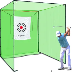Golf Practice Hitting Nets for Backyard Driving Indoor Use Heavy Duty Practice Golf Driving Nets for Backyard Premium Portable Golf Impact Nets Cages with Frame Galileo Sports LLC