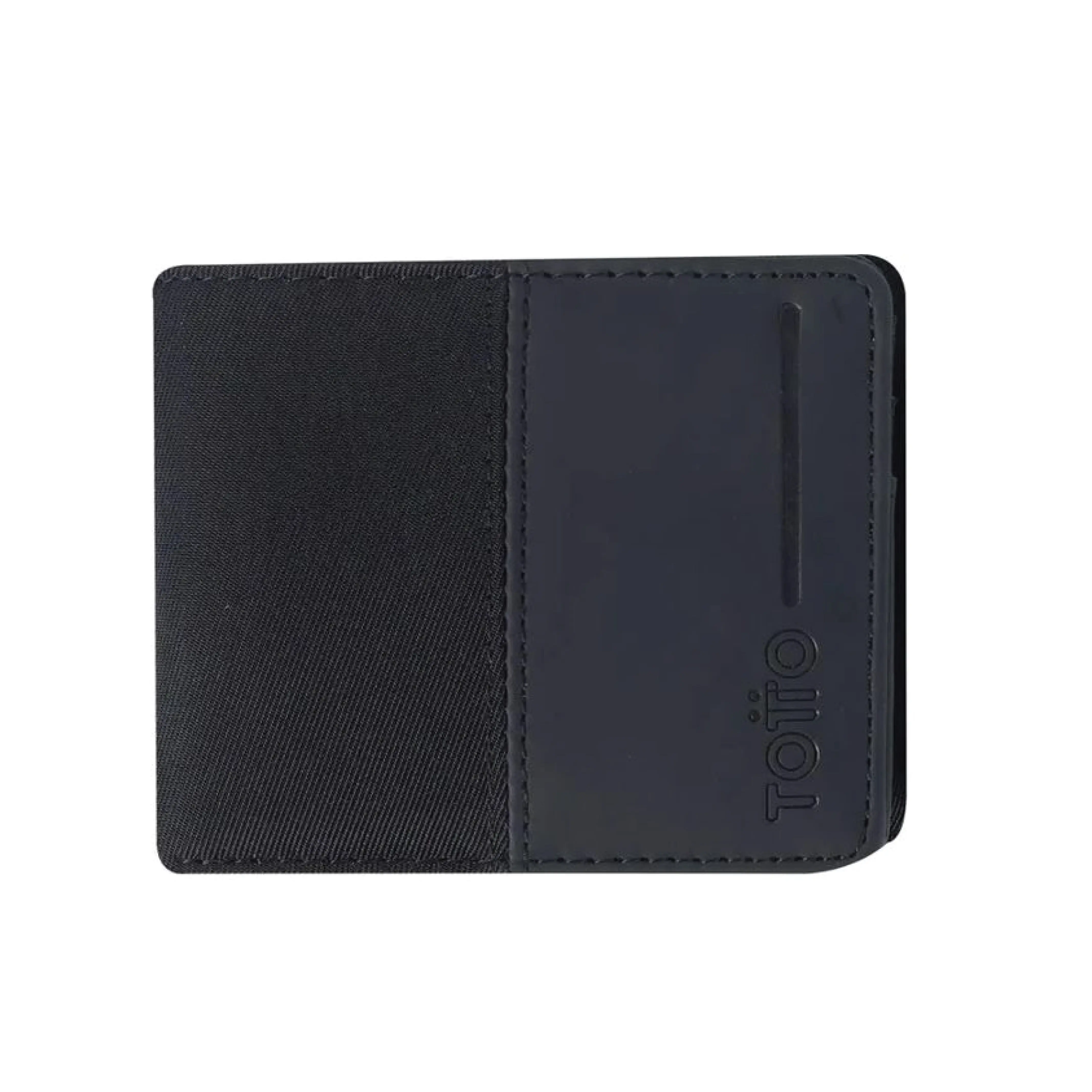 Ermac 3.0 Men's Billetera Totto Black RFID Secure Multiple Pockets Polyester Interior Compact Design 12 Card Slots