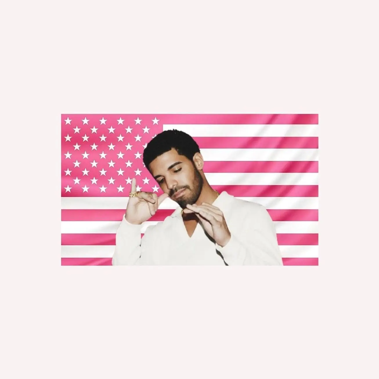 Drake Pink American Flag Tapestry – Rapper Wall Art Decor | Aesthetic Hip Hop Room Flag | Music Fan Decor Gift Lightweight Indoor Wall Art